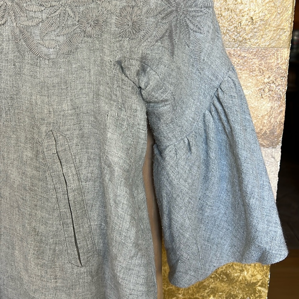 Zara Basic Women’s Collarless Cropped Heather Gre… - image 7